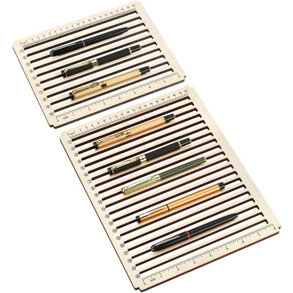 Dowel Jig Kit - 2er-Pack Bleistiftgravurvorrichtung mit 10/20 Fächern und