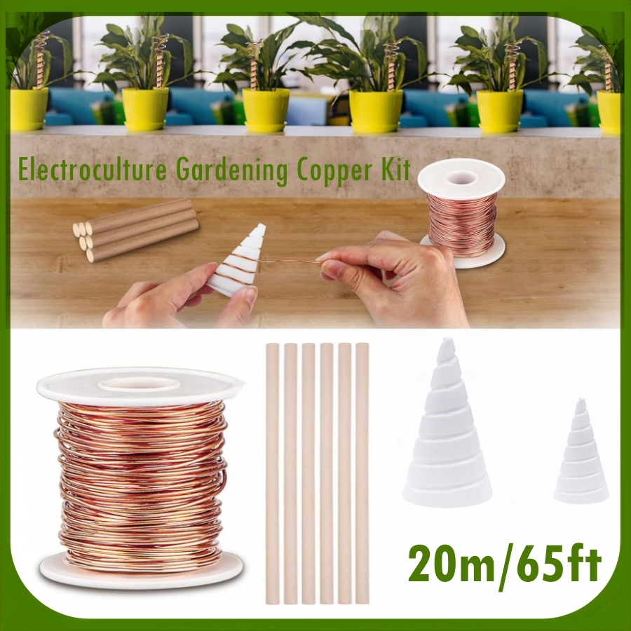 Dowel Jig Kit - 20 m/65 Fuß Elektrokultur-Garten-Kupfer-Set mit 99,9