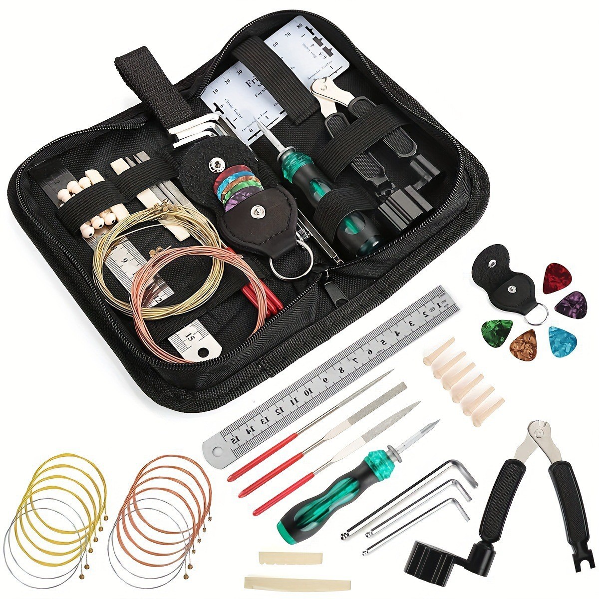 Maintenance Workshop Tools - 1 Satz Gitarren-Reparaturwerkzeuge, Neues Gitarren-Werkzeugset, Gitarren-Wartungs-