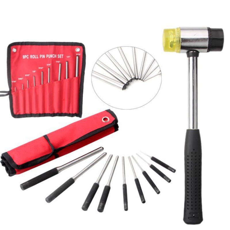 Maintenance Workshop Tools - Professionelles 9-teiliges Rollstift-Abdrückwerkzeug-Set aus hochhartem Stahl