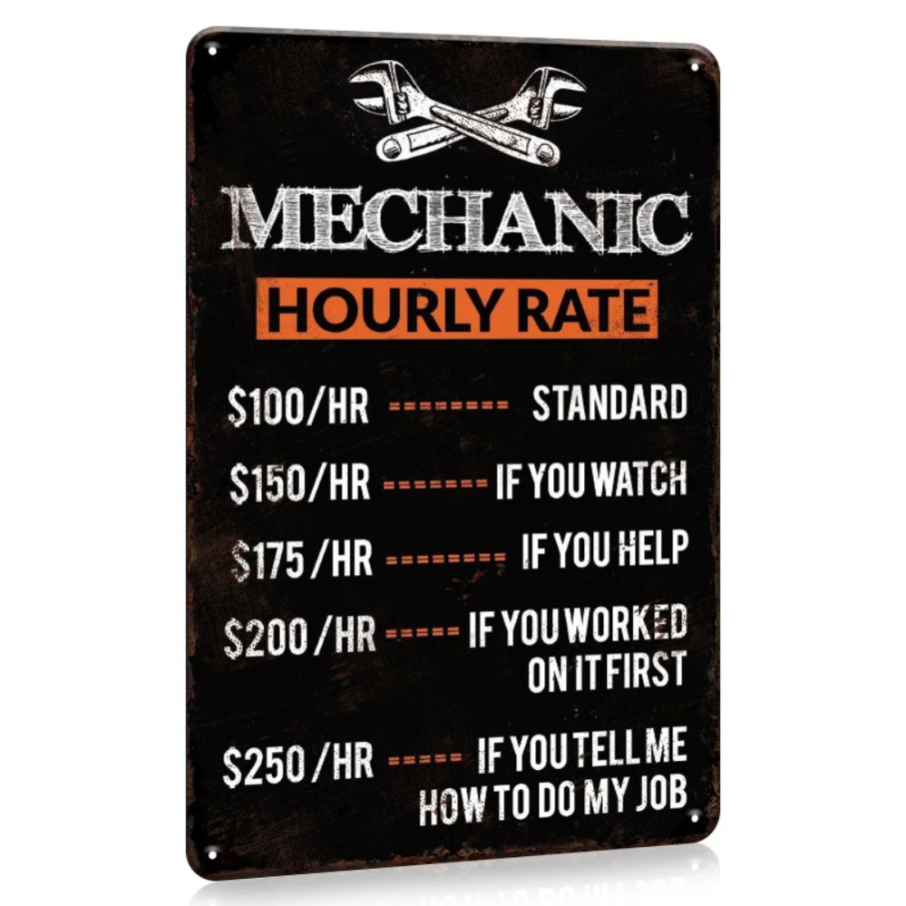 Vintage Mechanic Hour Rate Sig – Workshop Tools Hours Bewertung und Preis