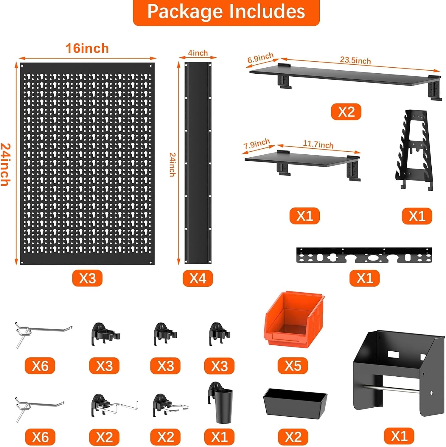 Metall-Lochplatten-Wand-Organi – Workshop Tools Hanging Bewertung und Preis