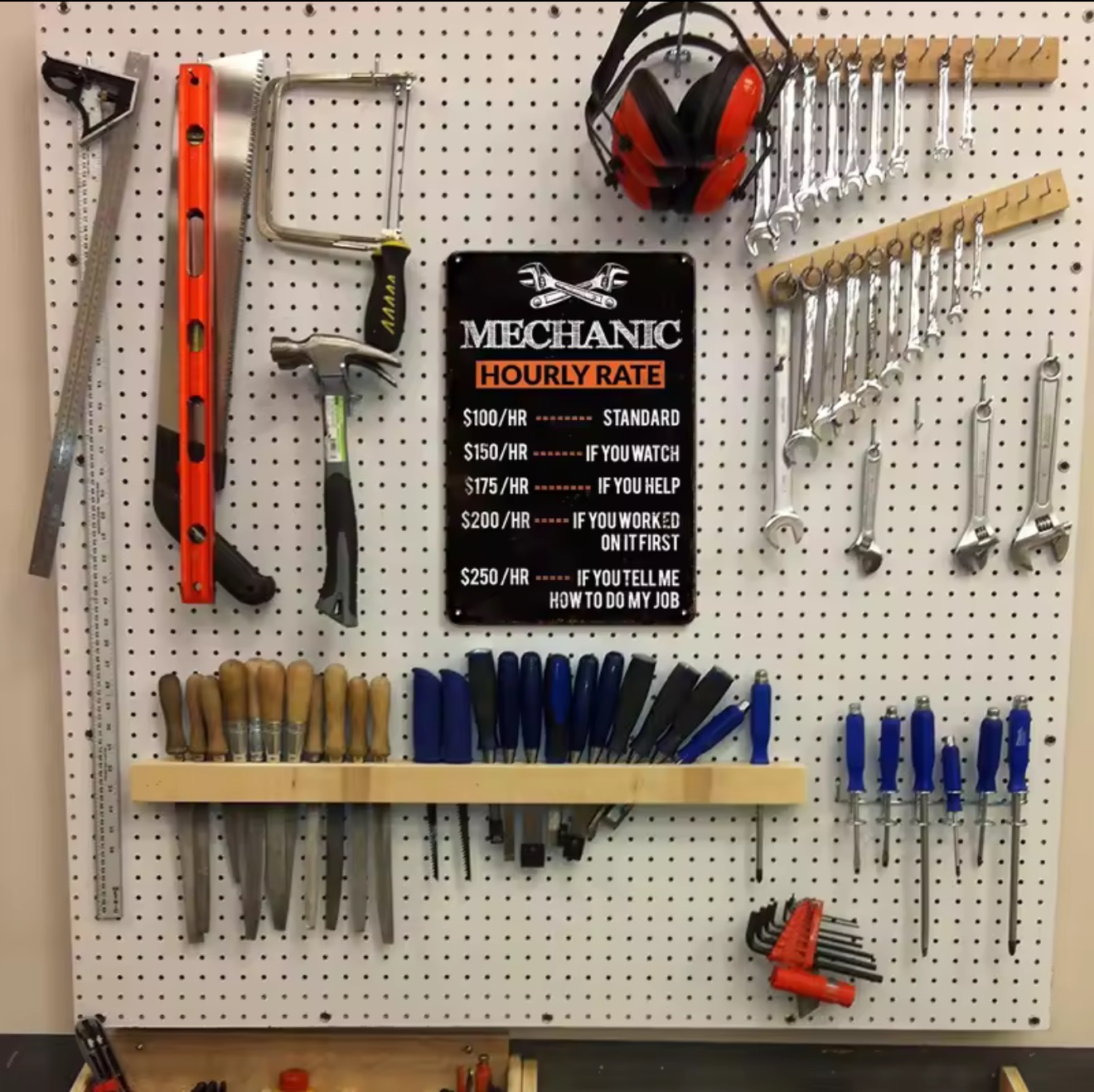 1 Stück, Metall-Blechschild mi – Workshop Tools Hours Bewertung und Preis
